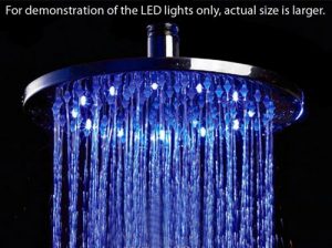 ALFI LED5012 Multi Color LED Rain Showerhead LED5012-BSS