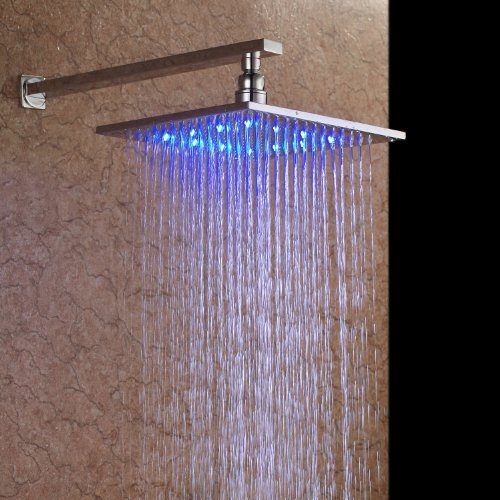 Detroit Bathware Jn-8100 10" Square LED Rainfall Showerhead