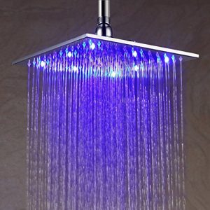 Detroit Bathware L5115 10" LED Square Rain Showerhead