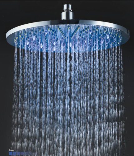 Detroit Bathware Ys-1729 12-Inch LED Temperature Sensitive Showerhead
