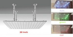 Detroit Bathware Ys-1737 20" LED Temperature Sensitive Showerhead