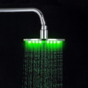 Detroit Bathware YY56 Yanksmart 8" LED 3 Color Rain Showerhead