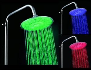 HUMPS 30A3 3-Color Changing 8-LED Showerhead