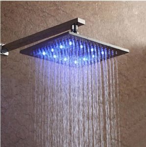Rozinsanitary 10 Inch LED Color Changing Brass Showerhead