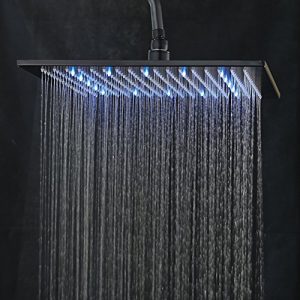 Rozinsanitary 16 Inch Ceiling Mount LED Color Rainfall Shower
