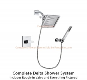delta faucet 6 5 inch square rain showerhead dsp0124v