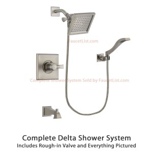 delta faucet 6 5 inch square rain showerhead dsp2081v