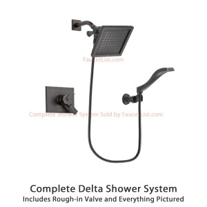 delta faucet 6 5 inch square rain showerhead dsp3232v