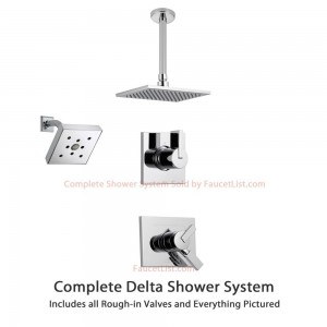 delta faucet large ceiling mount showerhead ss175384