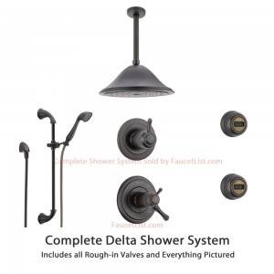 delta faucet thermostatic venetian bronze showerhead ss17t9795rb
