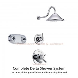 delta faucet trinsic chrome dual rain showerhead ss175984