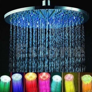 fixed showerheads 8 inch led light stainless rain showerhead ak 8922