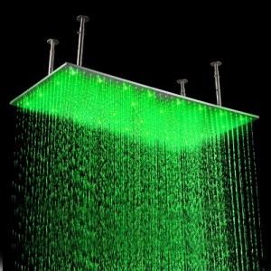 fontana showers 16 31 inch led brushed rain showerhead bst bd010 1