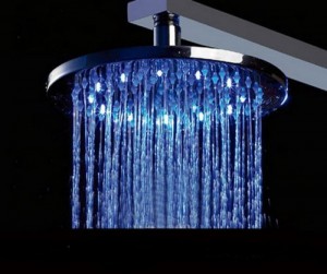 hai lighting 20 inch led brushed stainless rain showerhead