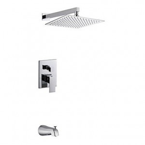 shower faucets 10 inch wall mount rain showerhead b00pn0d9v4