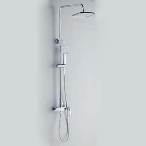 bathroom faucets contemporary style chrome finish wall mounted with 20cm diameter b0141xohnm