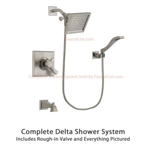 delta faucet 6 5 inch dryden stainless dual shower dsp2087v