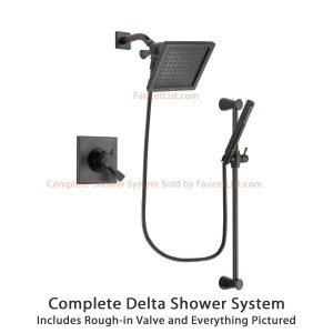 delta faucet 6 5 inch dryden venetian bronze dual shower dsp3158v