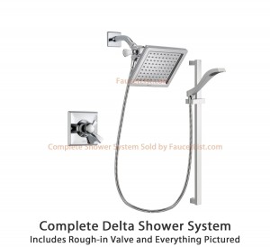 delta faucet 6 5 inch dryden wall mount rain showerhead dsp0174v