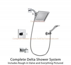 delta faucet 6 5 inch square rain showerhead dsp0027v