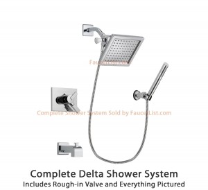 delta faucet 6 5 inch square rain showerhead dsp0079v