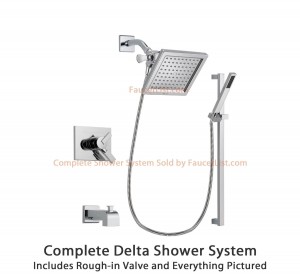 delta faucet 6 5 inch square rain showerhead dsp0223v