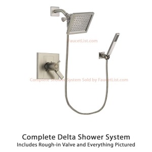 delta faucet 6 5 inch square rain showerhead dsp2188v