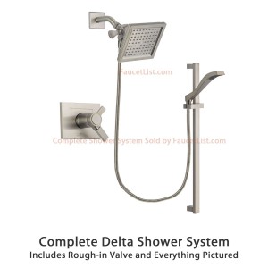 delta faucet 6 5 inch square rain showerhead dsp2240v