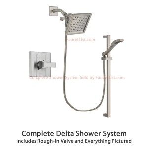 delta faucet 6 5 inch square rain showerhead dsp2248v