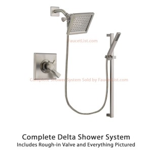 delta faucet 6 5 inch square rain showerhead dsp2358v