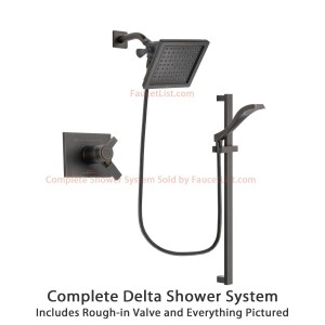 delta faucet 6 5 inch square rain showerhead dsp3116v