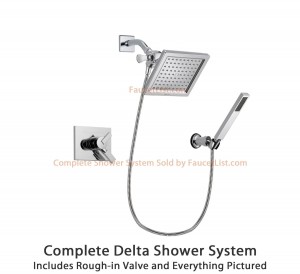 delta faucet 6 5 inch vero chrome dual rain showerhead dsp0128v