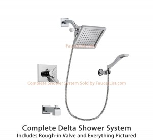 delta faucet 6 5 inch vero wall bracket hose dual shower dsp0031v