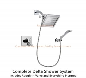 delta faucet 6 5 inch vero wall bracket hose dual shower dsp0032v
