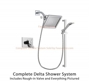delta faucet 6 5 inch vero wall mount dual rain shower dsp0176v