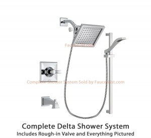 delta faucet arzo 6 5 inch square rain showerhead dsp0167v
