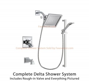 delta faucet dryden 6 5 inch square rain showerhead dsp0173v