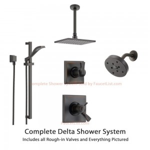 delta faucet dryden thermostatic rain showerhead ss17t5193rb