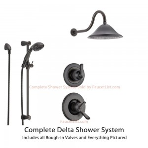 delta faucet linden venetian bronze dual showerhead ss179481rb