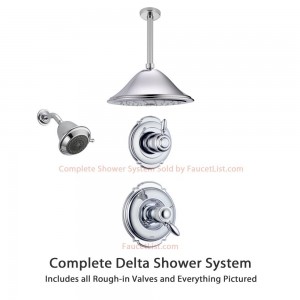 delta faucet victorian ceiling mount showerhead ss17t5583