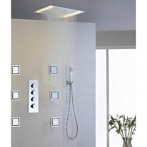 bathroom faucets led embeded rainfall showerhead b0141v5e22