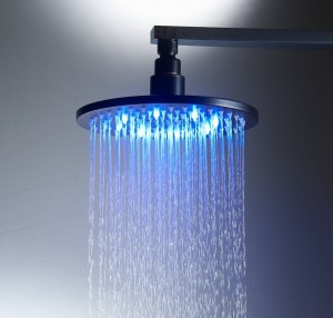 aquafaucet 8 inch round led rain showerhead 7812