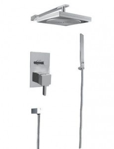 aquaone 9 inch chrome wall mounted handheld shower iws0003