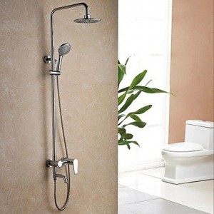 contemporary rain shower chrome finish brass three holes single handle b013wu4try