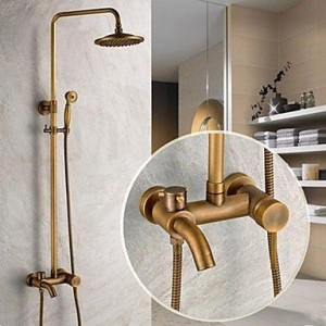 guoxian antique brass tub shower faucet with 8 inch hand shower b013vx8hde