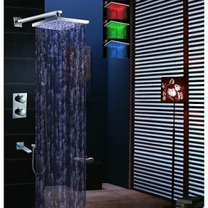 guoxian bathroom faucets 12 inch led thermostatic showerhead b013vx6lb4