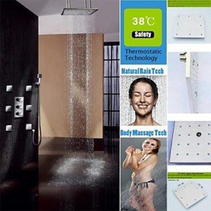 guoxian bathroom faucets 20 inch thermostatic led showerhead b013vx537w
