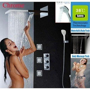 guoxian bathroom faucets wall mounted chrome rain shower b013vx4ile