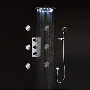 luci thermostatic led wall mount showerhead-b015h8lisw