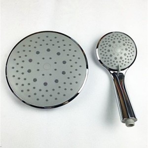 8 inch roll rainfall hand shower abs chrome finish grey surface b013wud9km